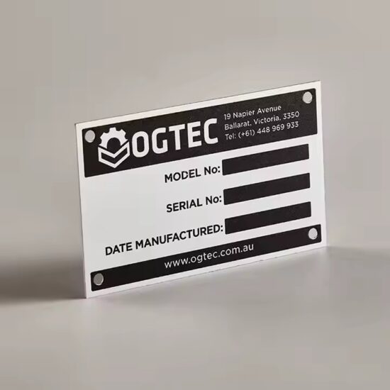 Adhesive Custom Metal Labels for Industrial Equipment