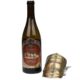 Custom embossed aluminum wine label with adhesive backing
