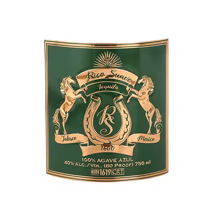 Custom Embossed Metal Wine Label for Wholesale Wine Packaging